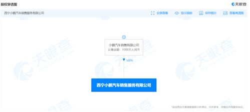 小鵬汽車新設(shè)銷售服務(wù)公司，注冊資本1000萬并涉足域名注冊服務(wù)